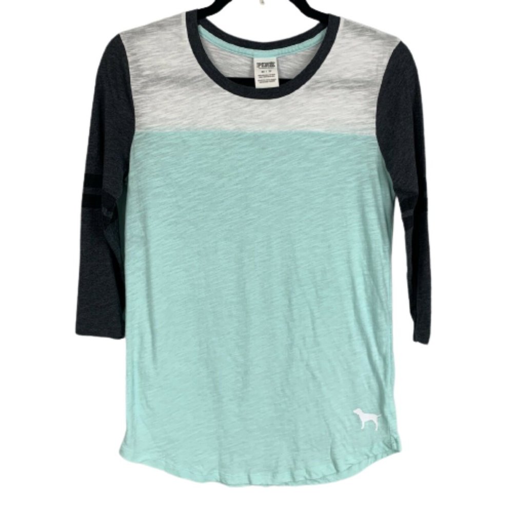 PINK Victoria's Secret Colorblock Baseball Tee XS